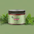 Eelhoe Rosemary Mint Strengthening Hair Masque packaging with dimensions on a white background