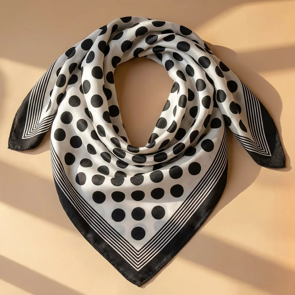 Polka Dot 70cm Square Scarf