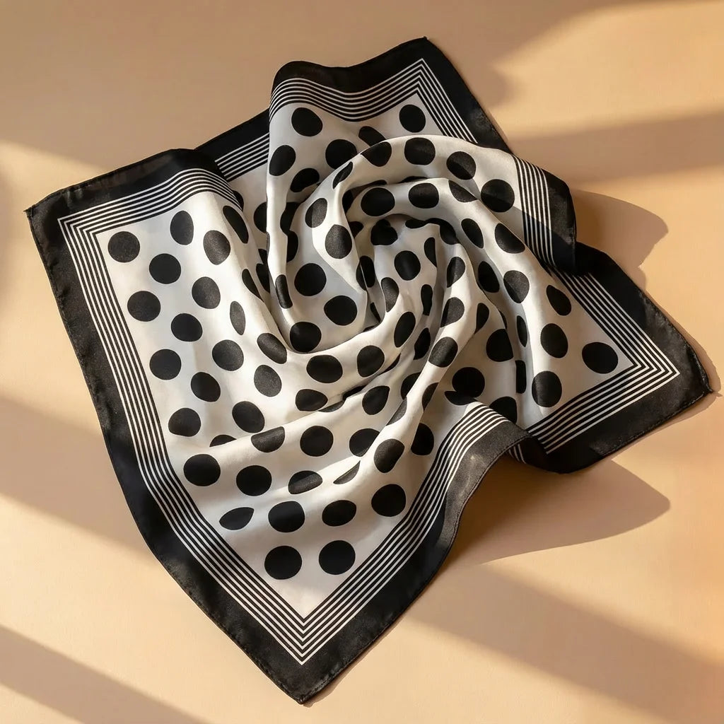 Polka Dot 70cm Square Scarf