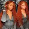 13X4 All Color Deep Wave Glueless Lace Front Wigs Human Hair HD Transparent Lace Frontal Wig Pre-Plucked with Baby Hair