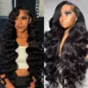 5x5 Raw Indian HD Wig  Human Hair Lace Front ,Glueless Full Lace Front Wigs, Brazilian Deep Curly Body Wave Wig for Black Women