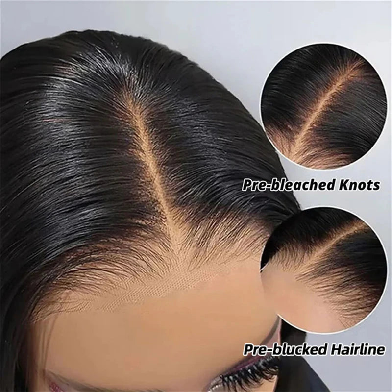 13X4 All Color Deep Wave Glueless Lace Front Wigs Human Hair HD Transparent Lace Frontal Wig Pre-Plucked with Baby Hair
