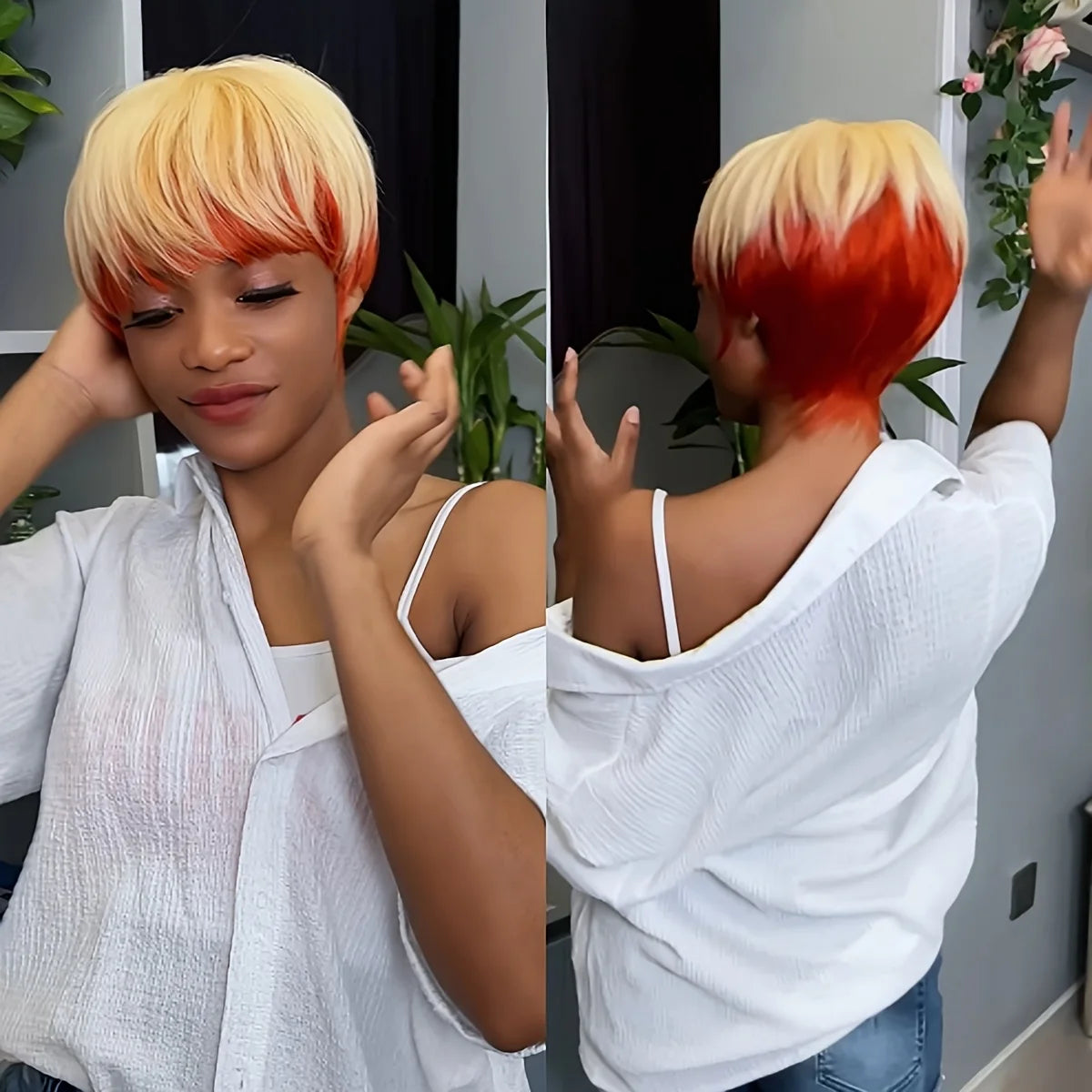 Blonde Bone Straight Wig Vendor Glueless Wigs Human Hair Raw Vietnamese Hair With Bangs Short Bob Pixie Curly Human Hair Wig