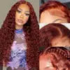 13X4 All Color Deep Wave Glueless Lace Front Wigs Human Hair HD Transparent Lace Frontal Wig Pre-Plucked with Baby Hair