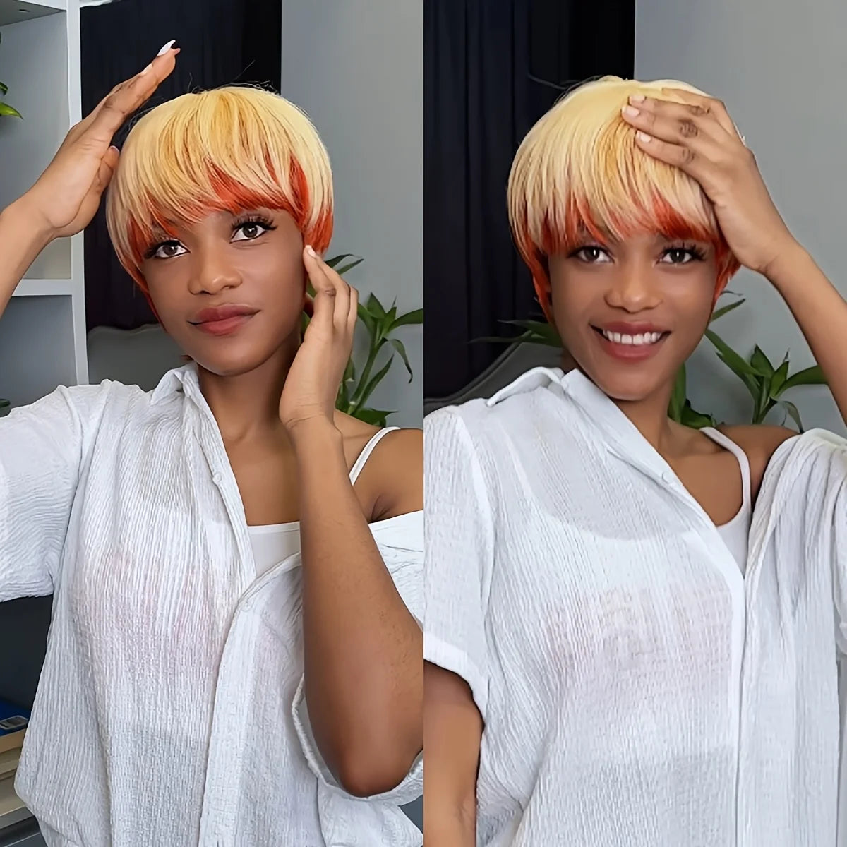 Blonde Bone Straight Wig Vendor Glueless Wigs Human Hair Raw Vietnamese Hair With Bangs Short Bob Pixie Curly Human Hair Wig