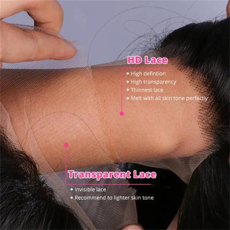 13X4 All Color Deep Wave Glueless Lace Front Wigs Human Hair HD Transparent Lace Frontal Wig Pre-Plucked with Baby Hair