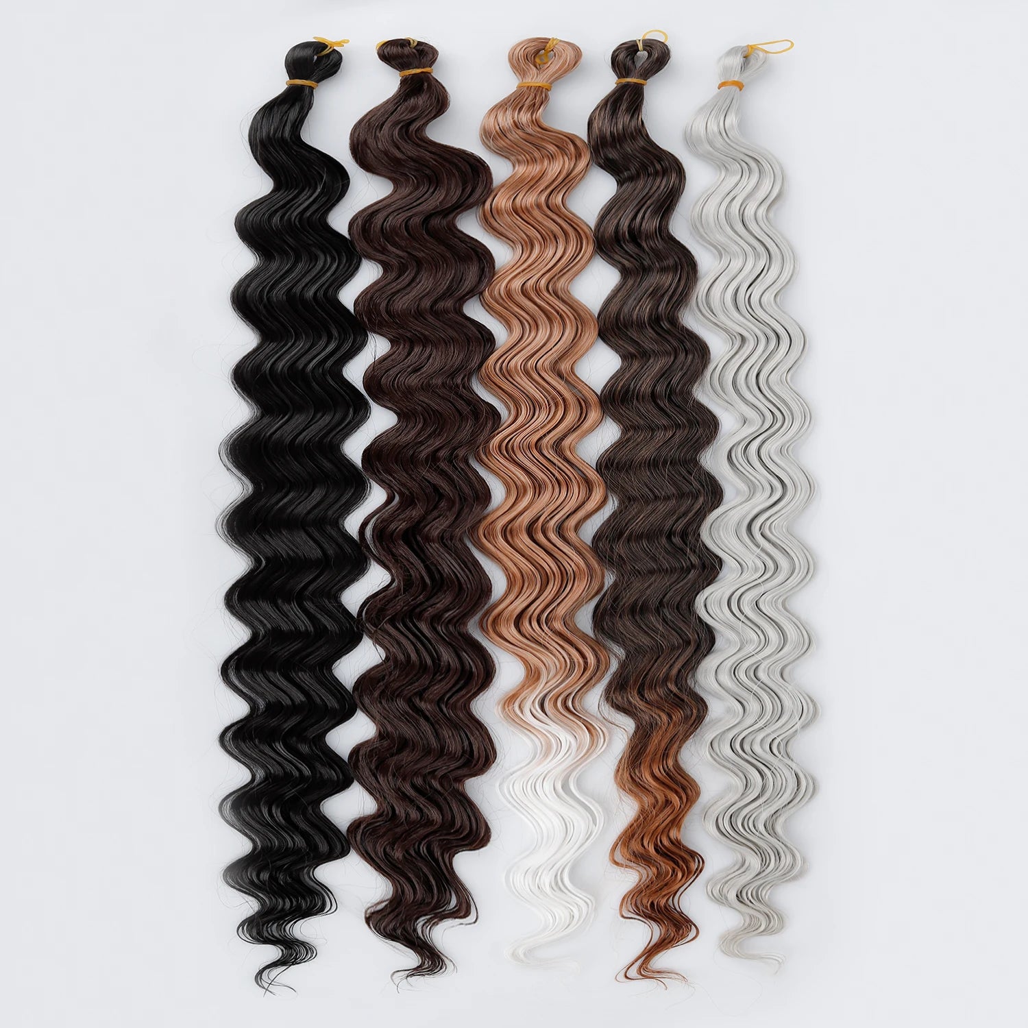 Crochet Hair 30inch 150g Boho Curly Wavy Braiding Hair Deep Water Ocean Wave Synthetic Bohemian Crochet Braids For Women Girls