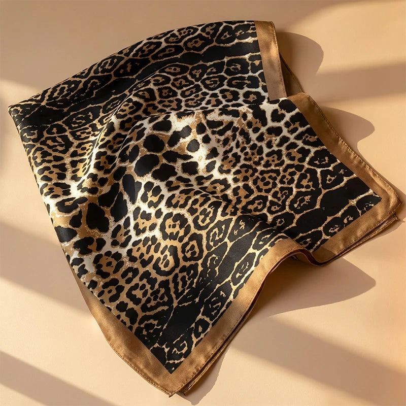 Leopard Print 70cm Square Scarf