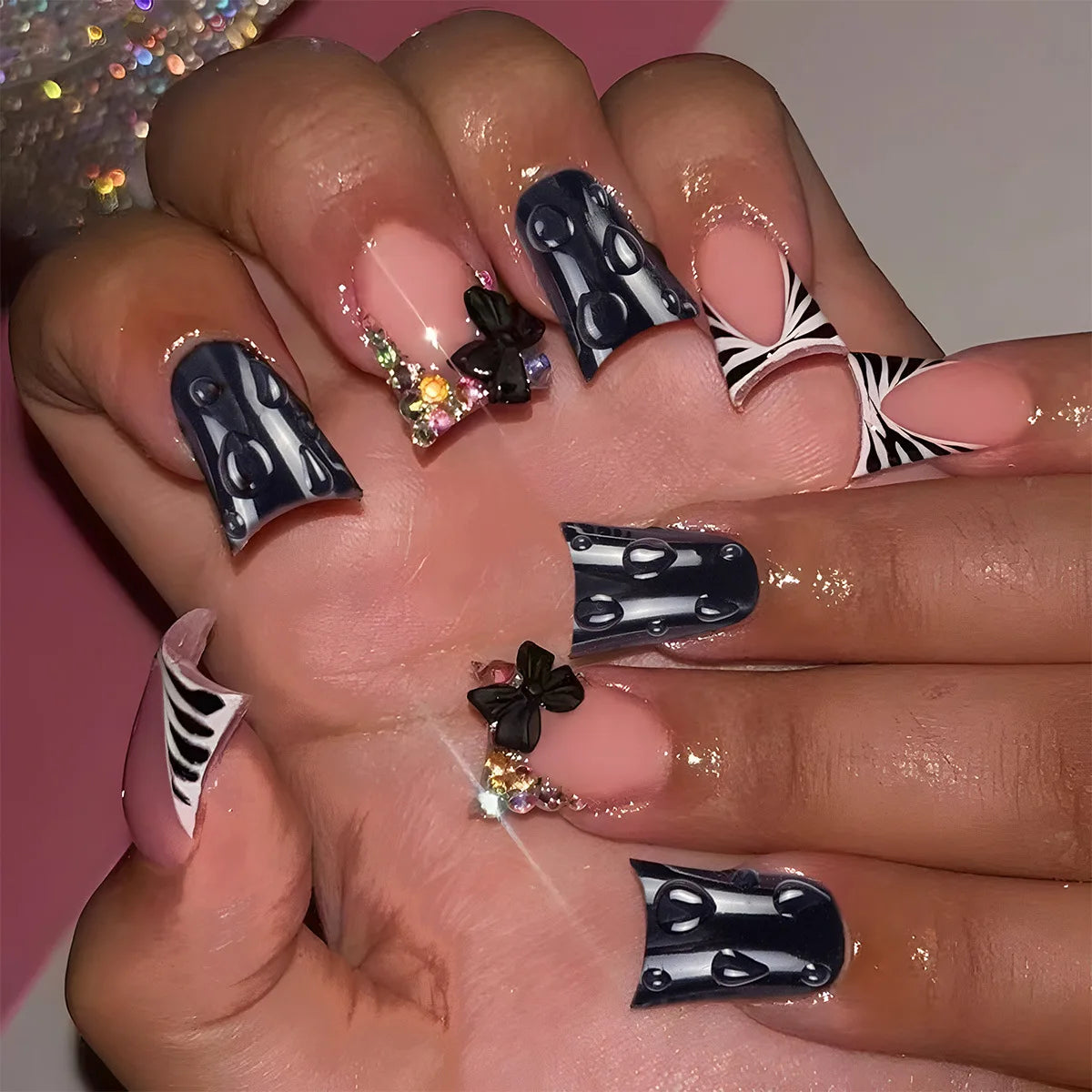 24PCS Duck Press on Nails