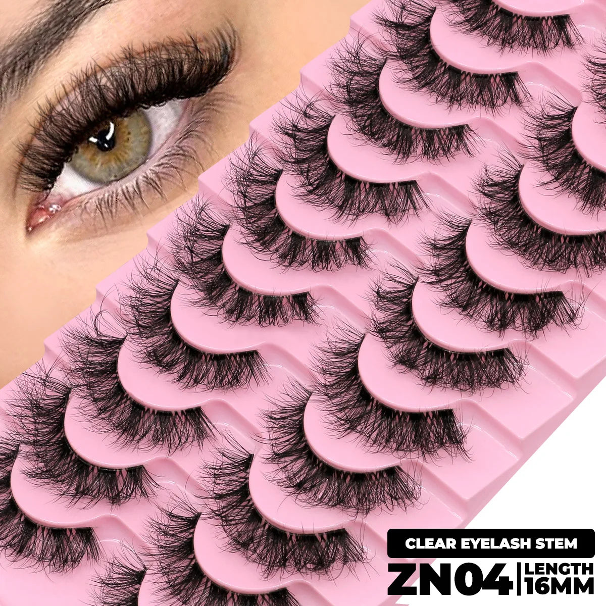 Natural Fluffy Mink False Lashes