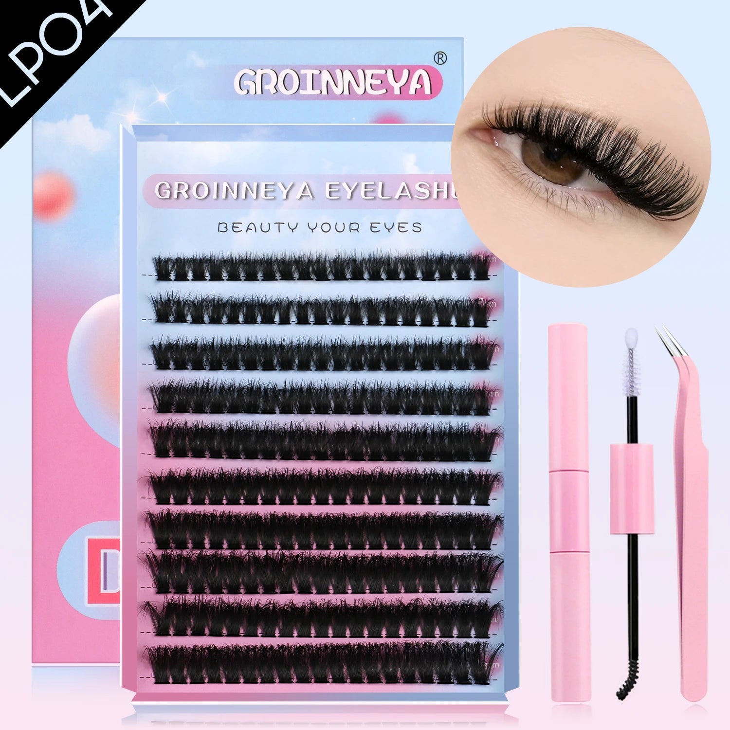 DIY Lash Clusters Kit with Lash Bond and Seal