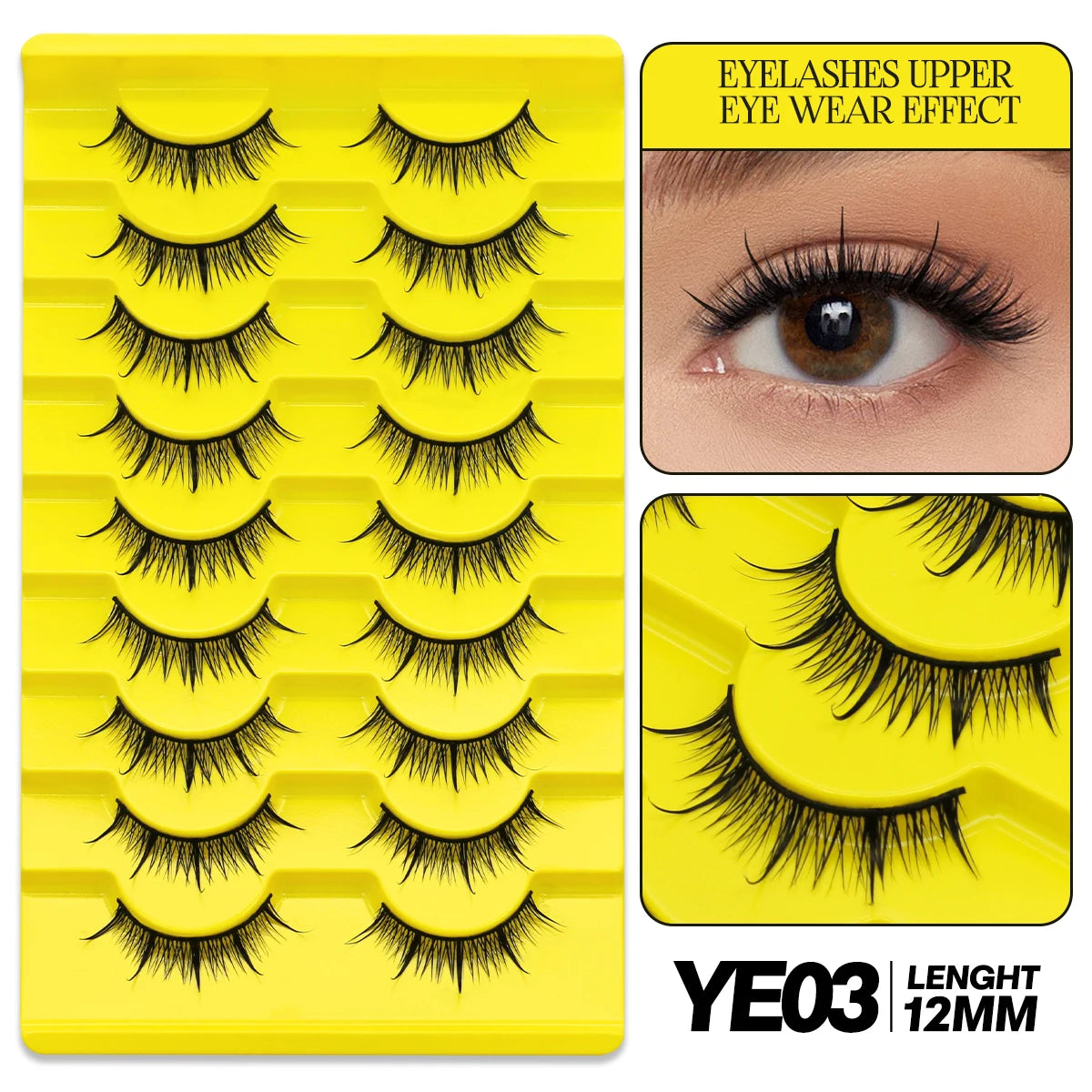 9/10 Pairs Assorted Mink False Lashes