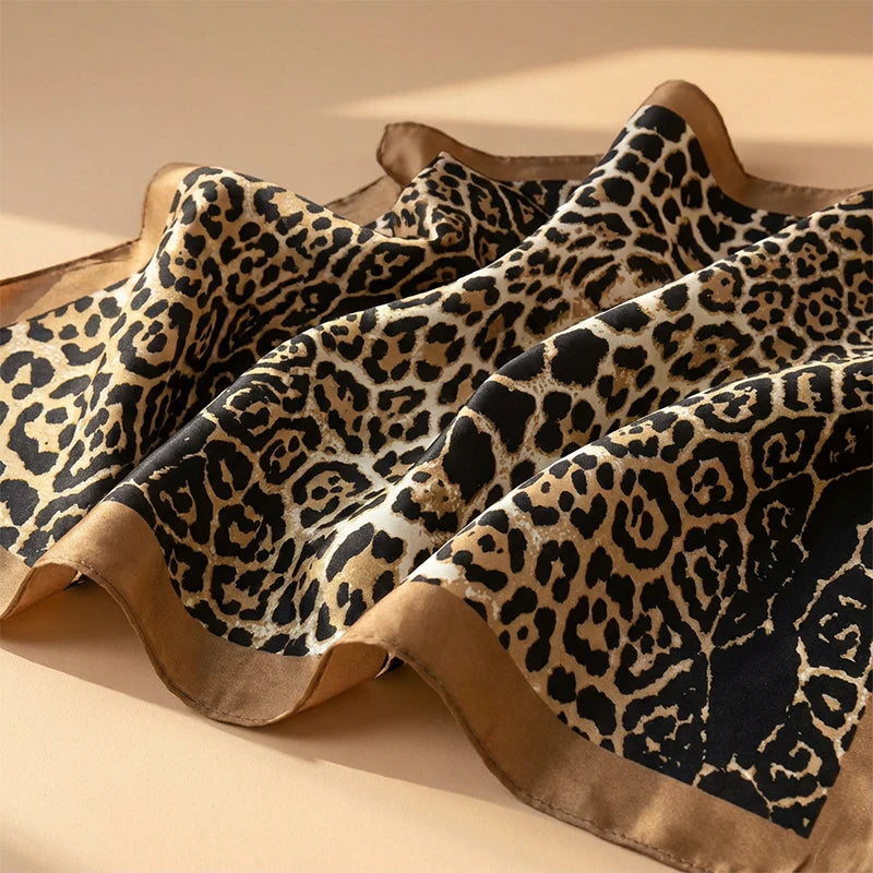 Leopard Print 70cm Square Scarf