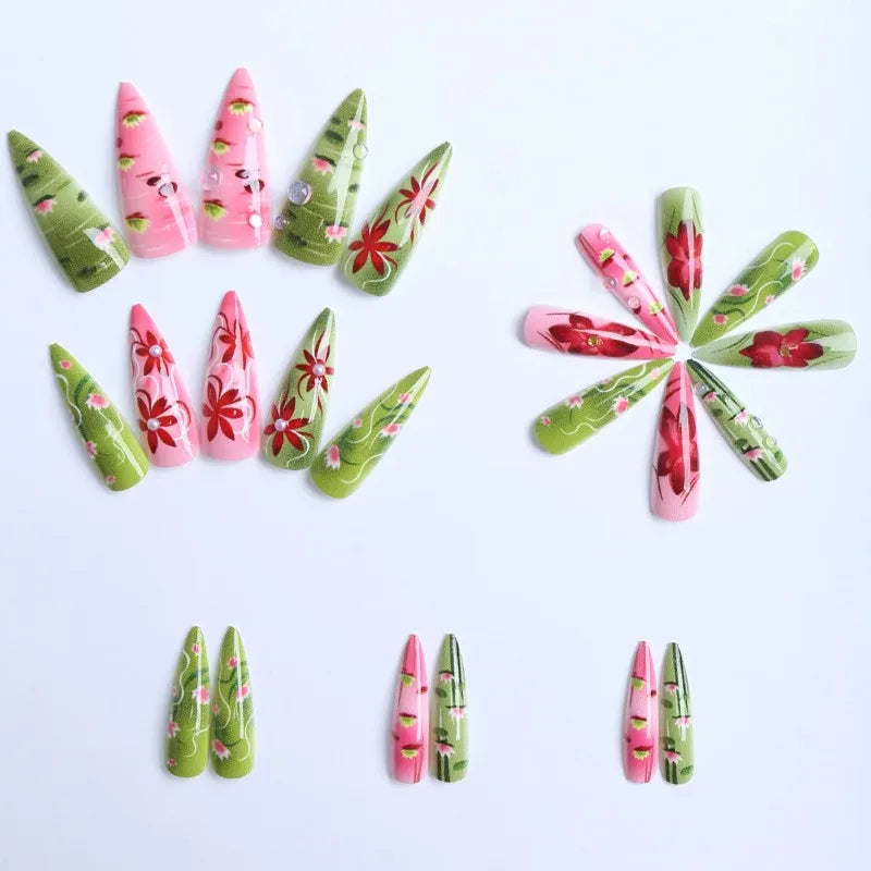 24PCS Stiletto Press on Nails