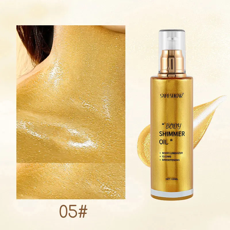 Pearl Rose Gold Shimmer Face/Body Oil Highlighter