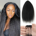 Miracle Knots Kinky Straight Feather Crochet Human Hair Extensions For Black Women Pre Separated Knotless Crochet Braids Hair
