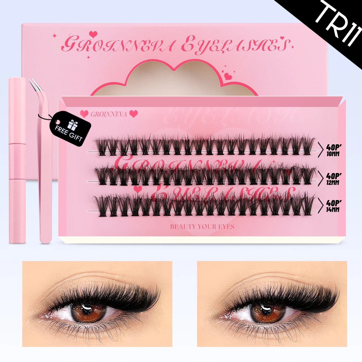 DIY Lash Clusters Kit with Lash Bond and Seal