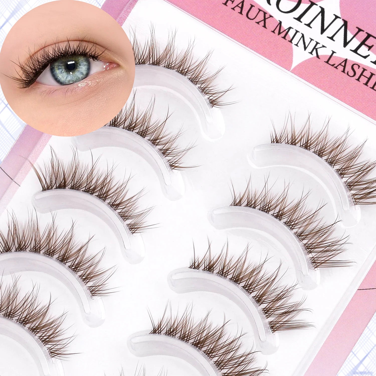 Assorted Brown False Mink Lashes