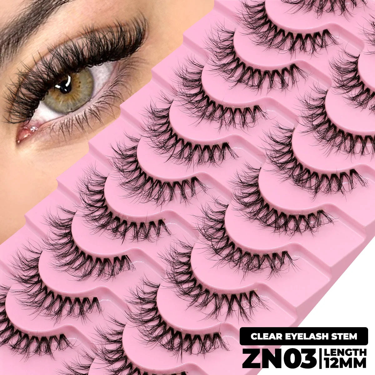 Natural Fluffy Mink False Lashes