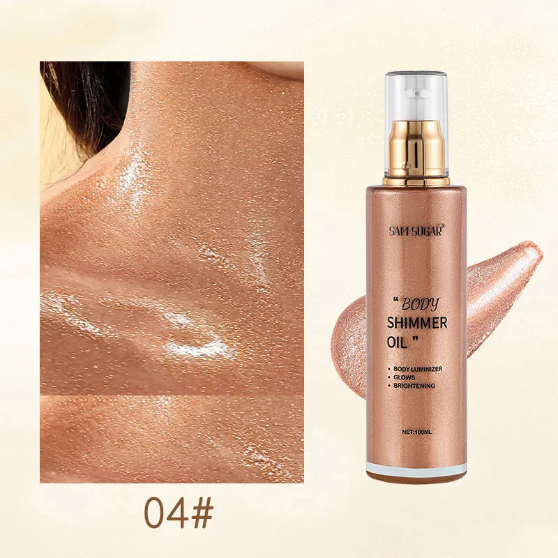 Pearl Rose Gold Shimmer Face/Body Oil Highlighter