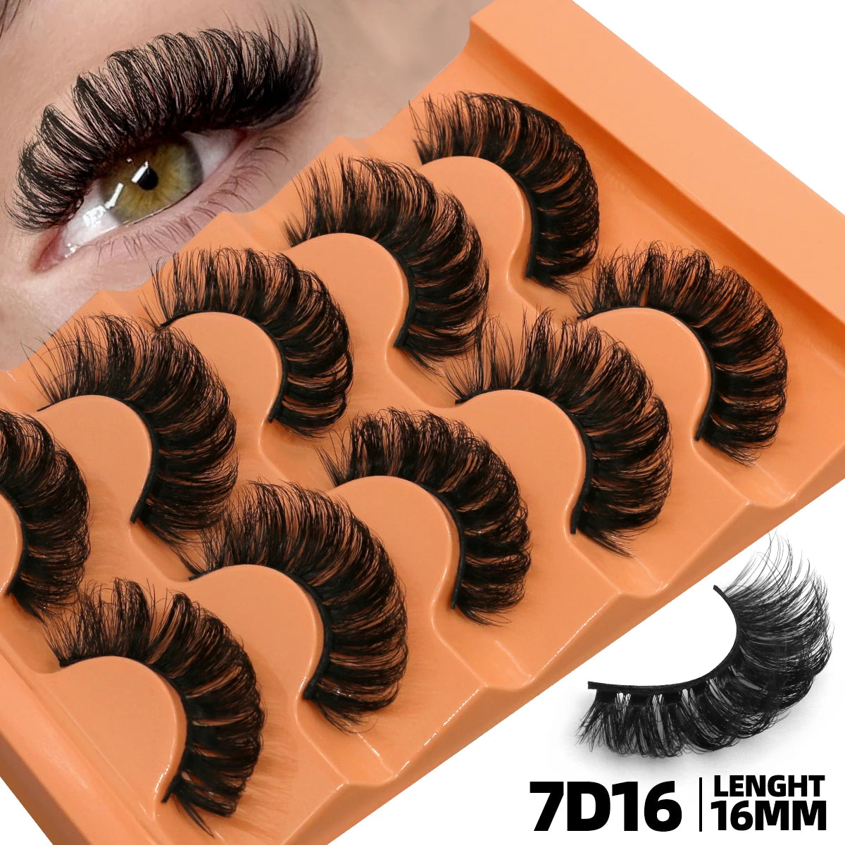 Assorted D Curl 8D Mink False Lashes