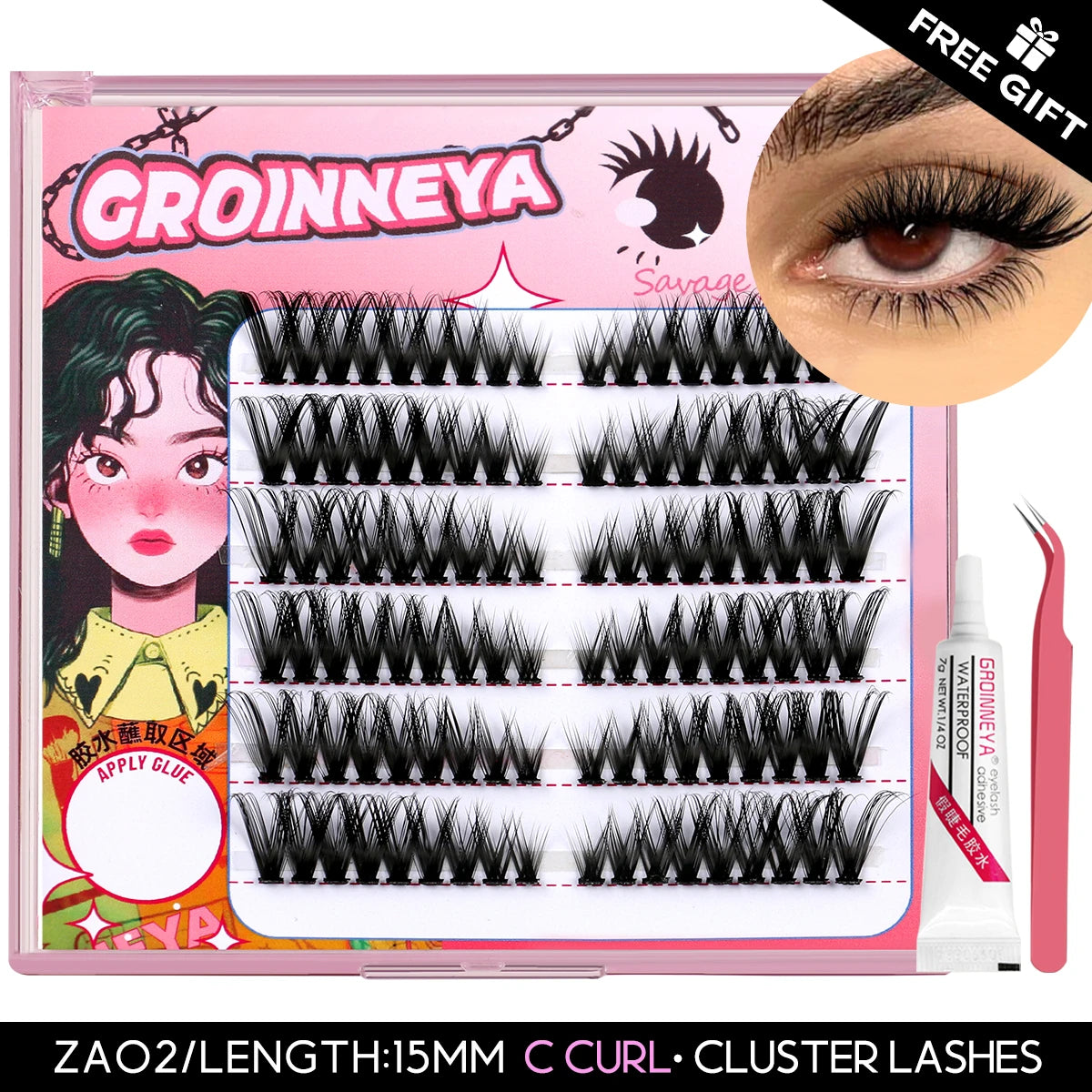 C Curl Assorted Lash Clusters Kit
