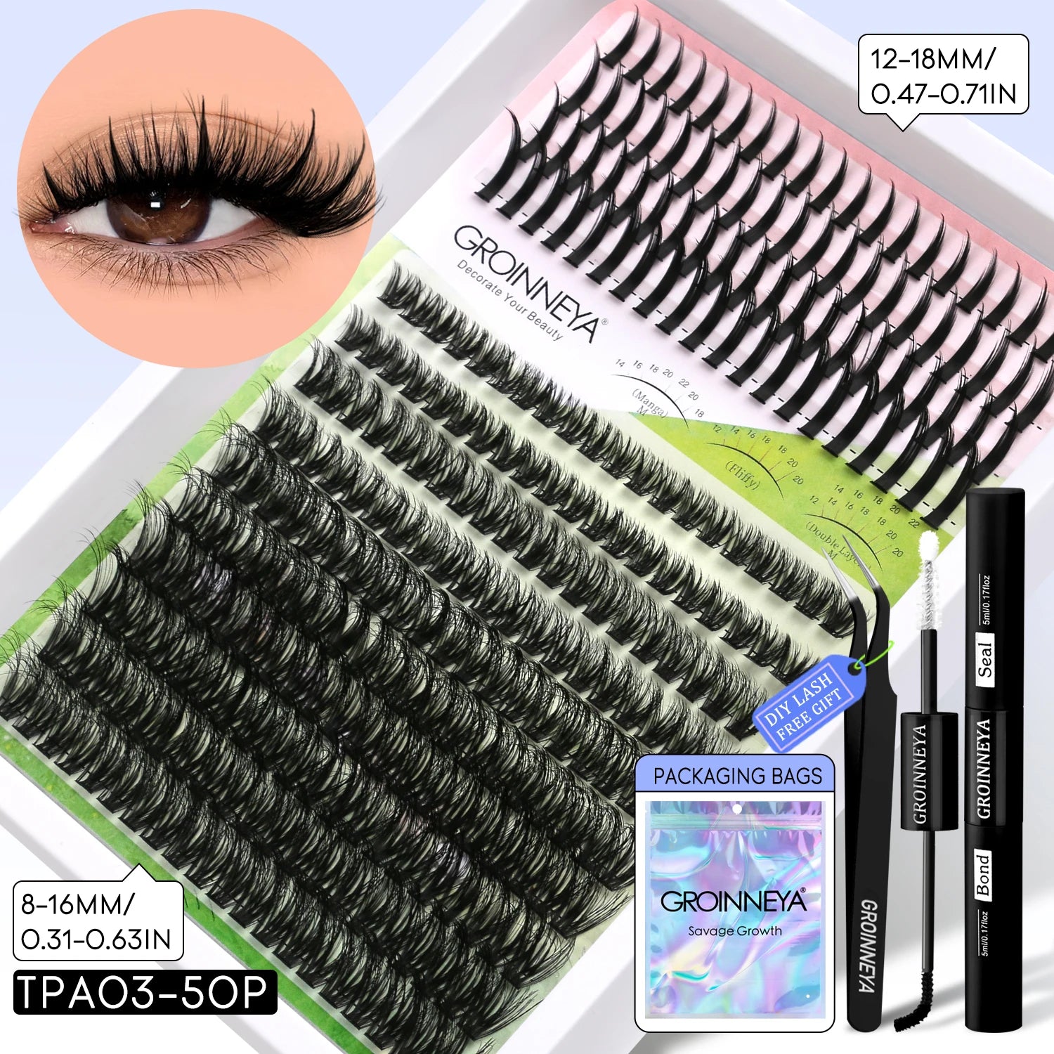 Layered DIY Full Kit Lash Clusters