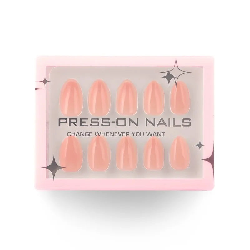 30PCS Solid Color Short Press On Nails