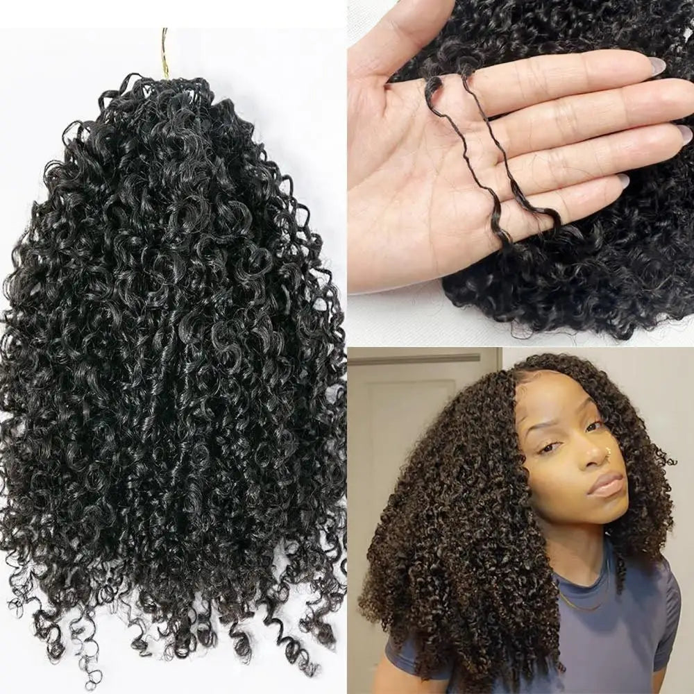 Knotless Pre Separated Human Hair Crochet Extensions Small Spirals Curly Virgin Feather Hair Bundles Pixie Curl Boho Twist Braid