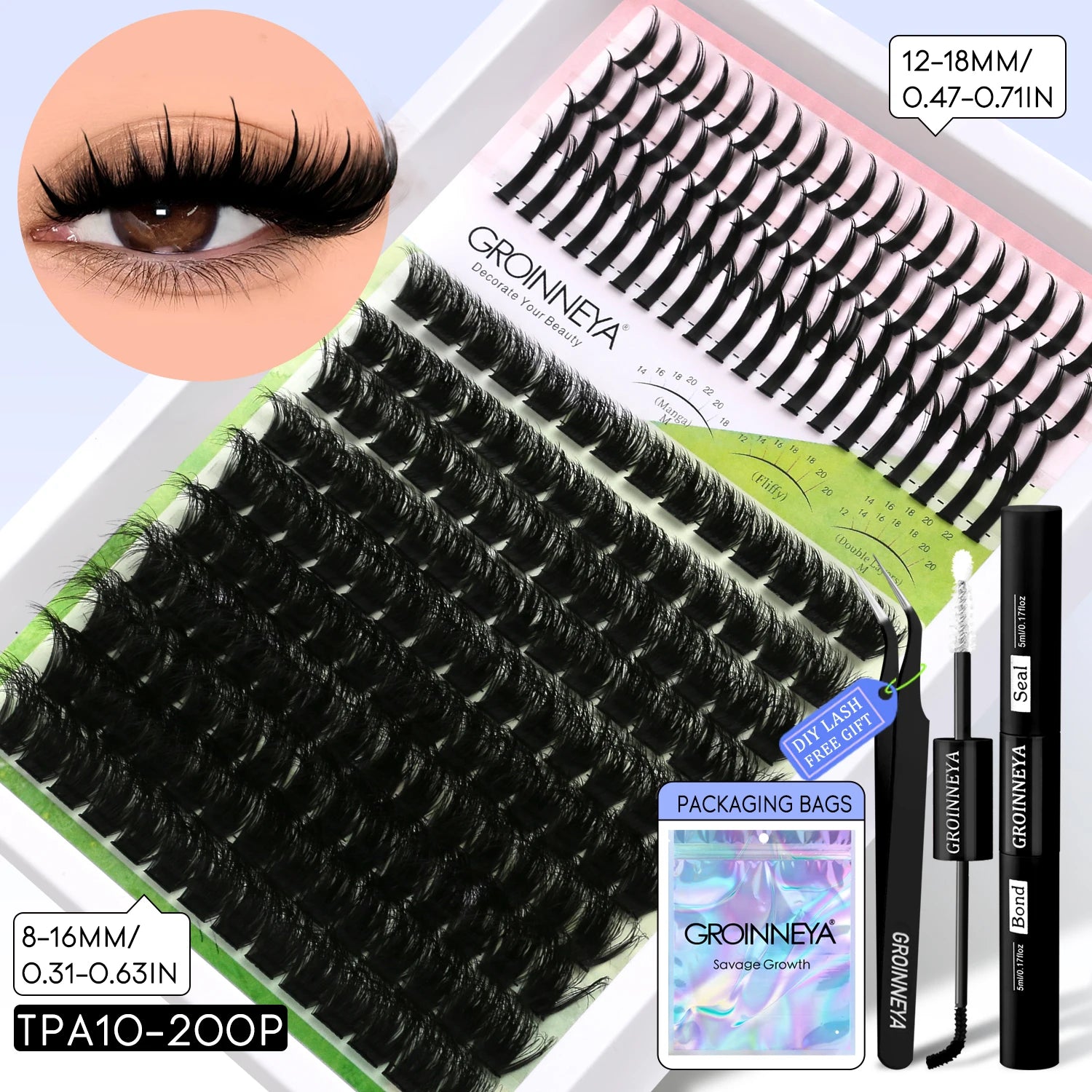 Layered DIY Full Kit Lash Clusters