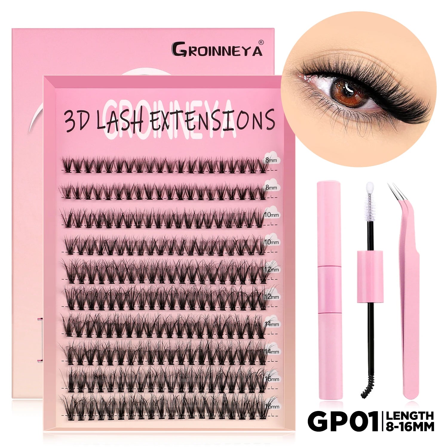DIY Lash Clusters Kit with Lash Bond and Seal