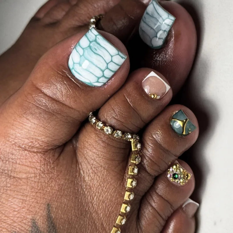 24PCS  Press on Toe Nails
