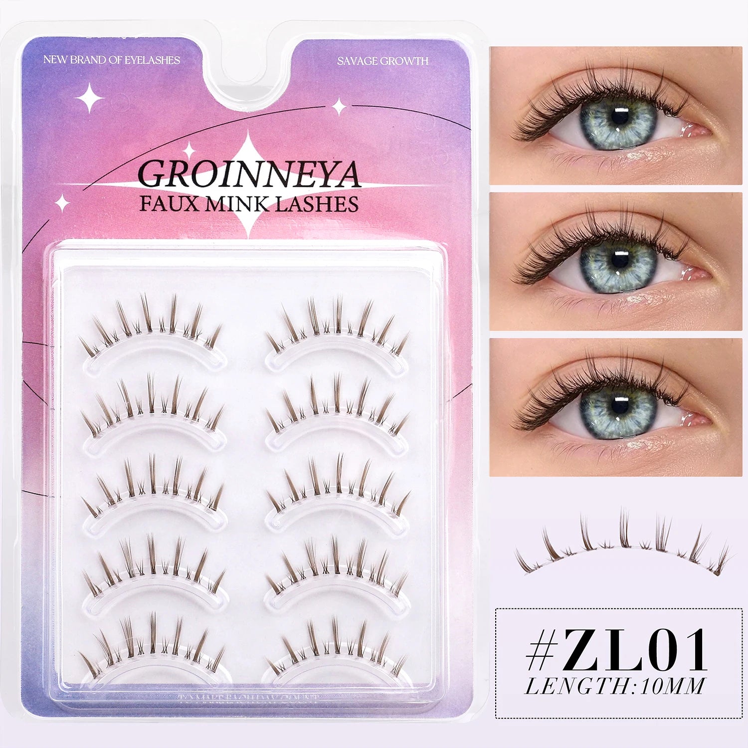Assorted Brown False Mink Lashes