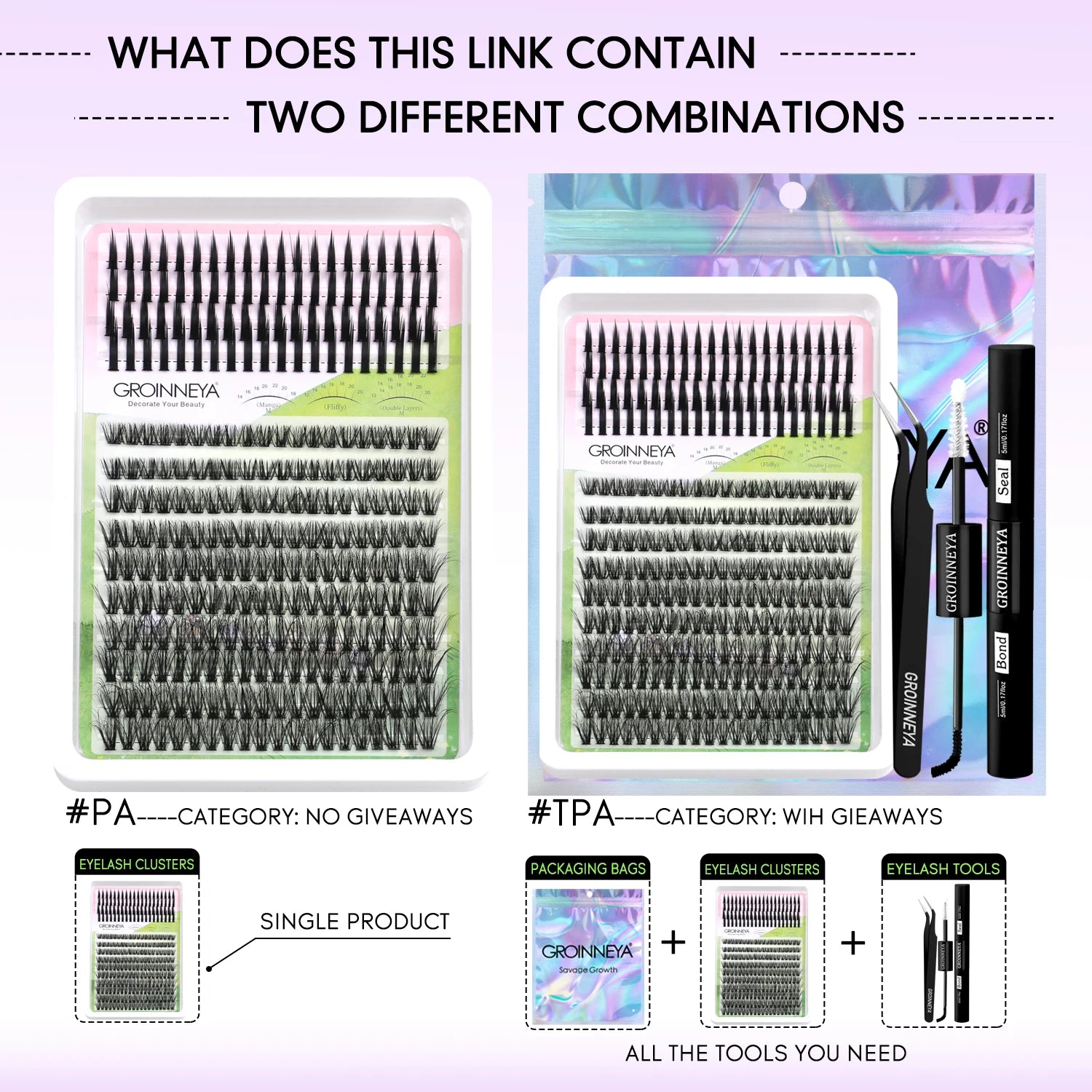 Layered DIY Full Kit Lash Clusters