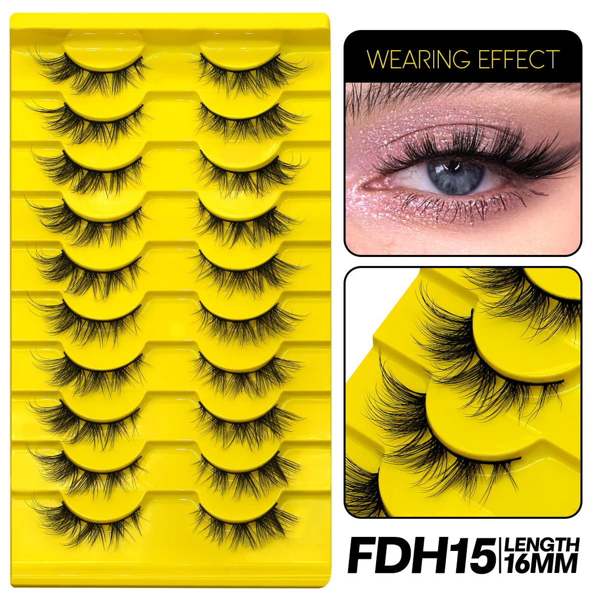 9/10 Pairs Assorted Mink False Lashes