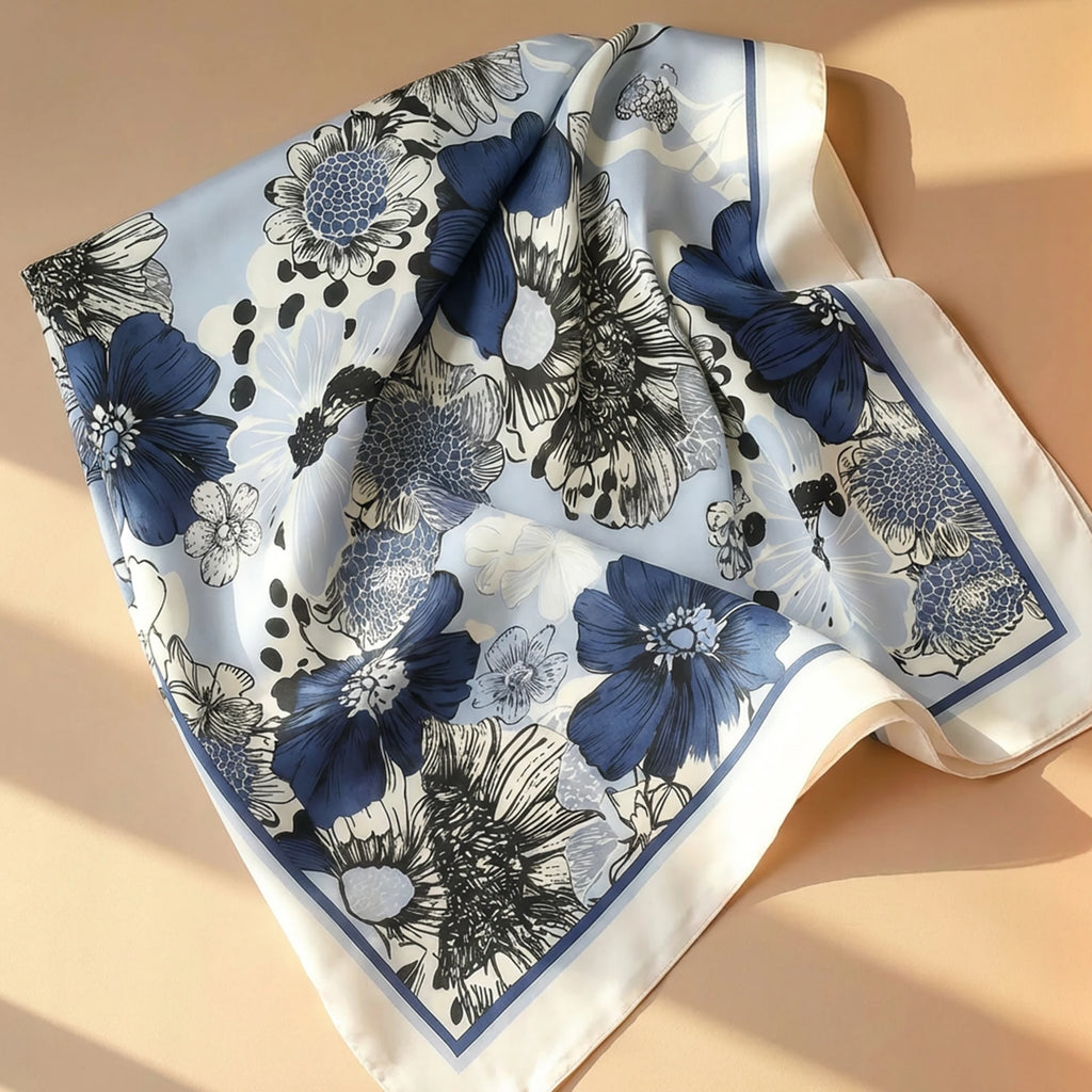 Flower Print 70cm Square Scarf