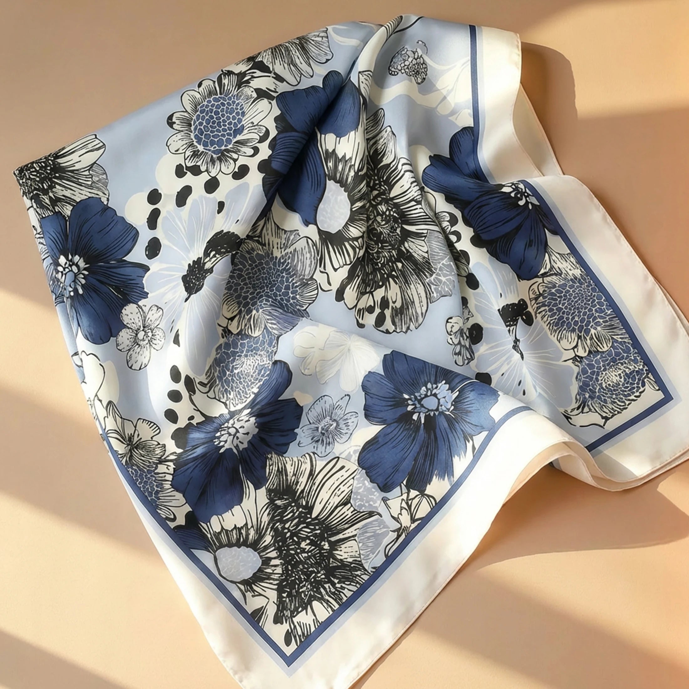 Flower Print 70cm Square Scarf