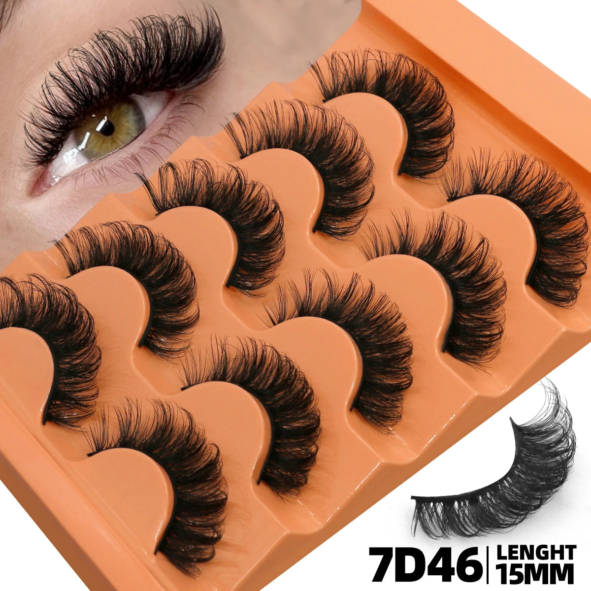Assorted D Curl 8D Mink False Lashes