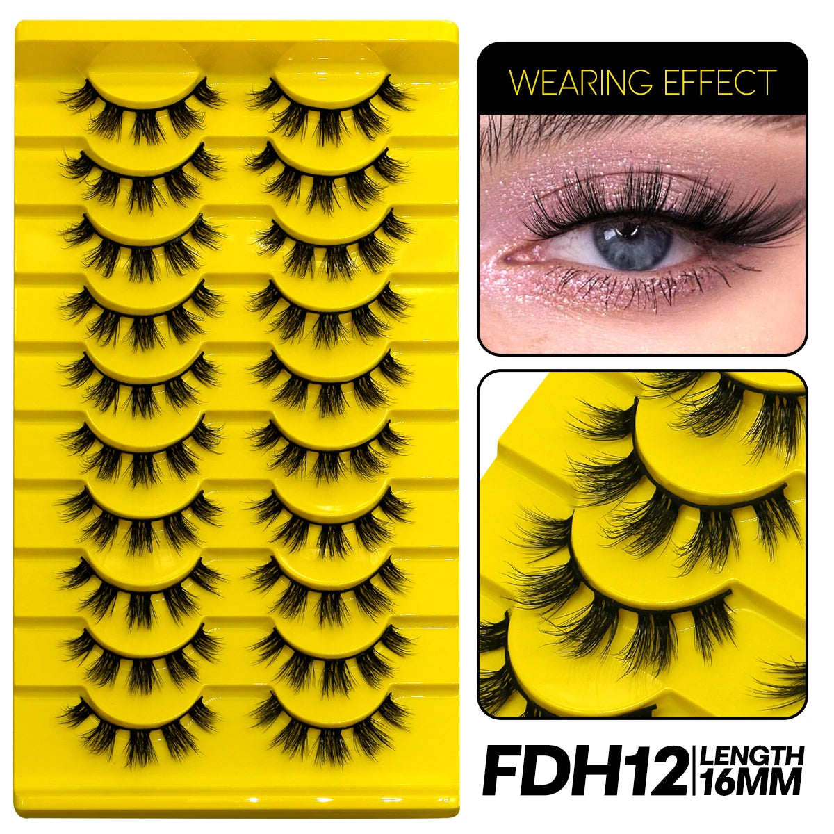 9/10 Pairs Assorted Mink False Lashes