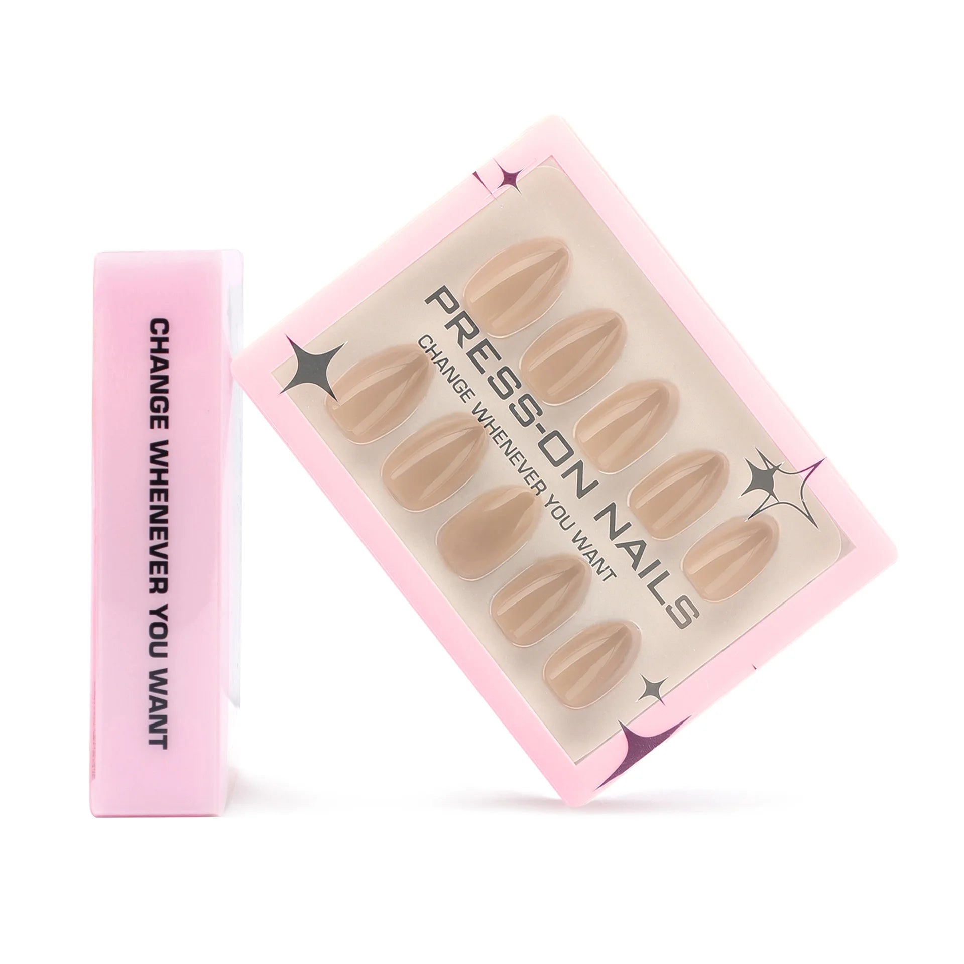 30PCS Solid Color Short Press On Nails