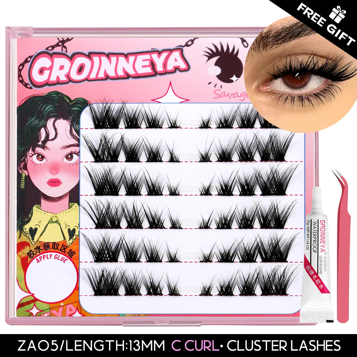 C Curl Assorted Lash Clusters Kit