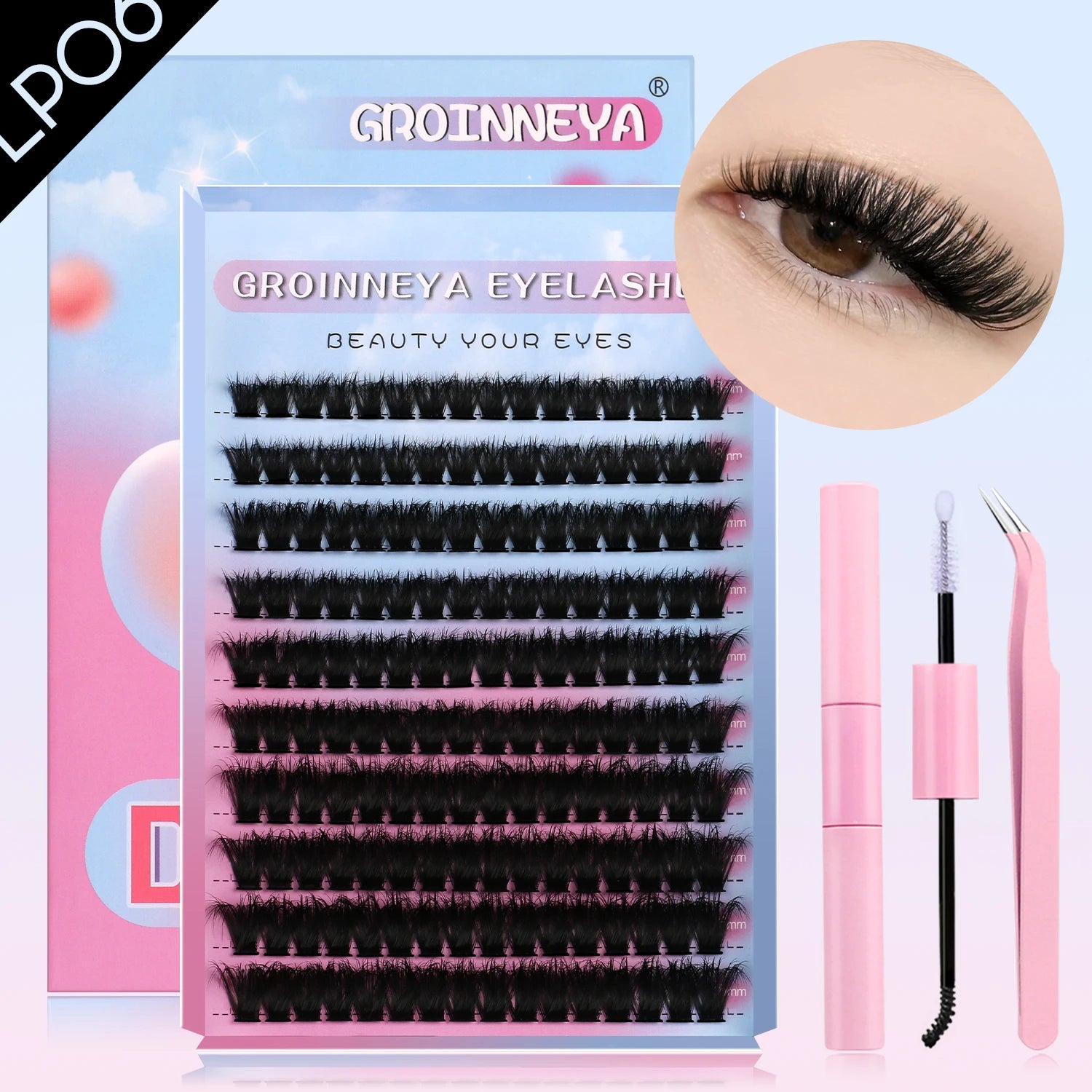 DIY Lash Clusters Kit with Lash Bond and Seal