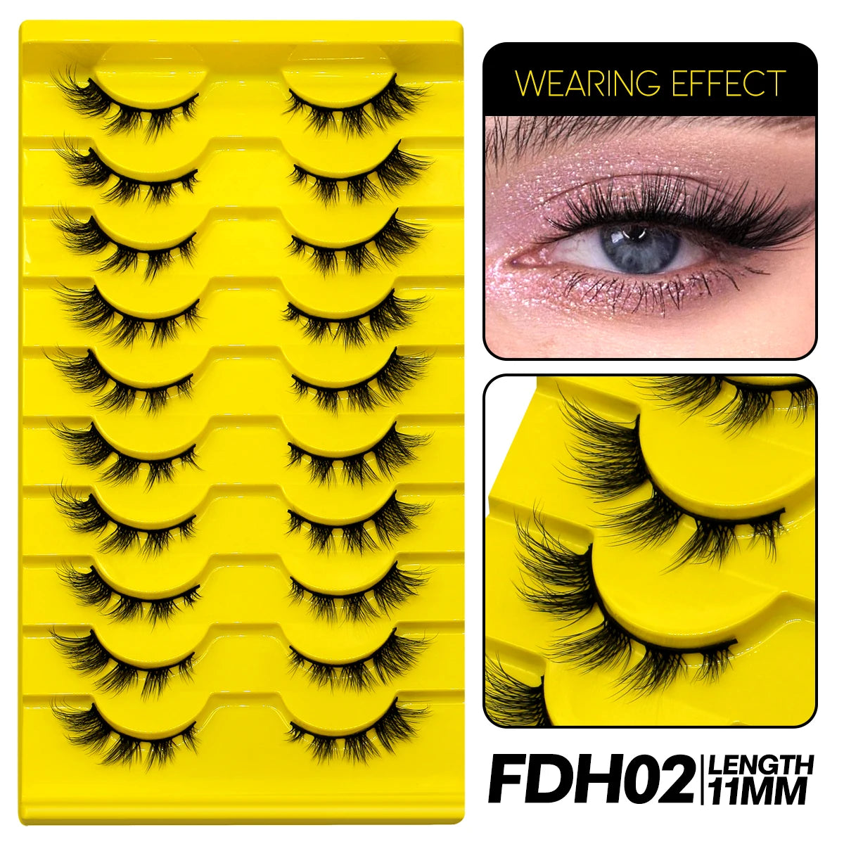 9/10 Pairs Assorted Mink False Lashes