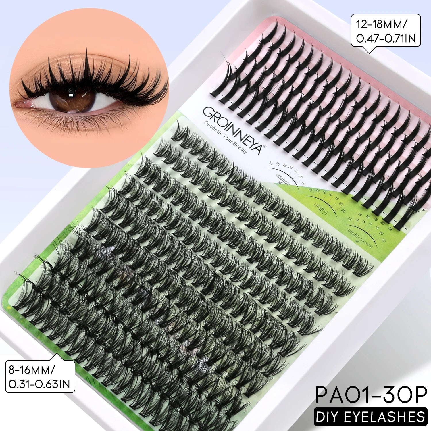 Layered DIY Full Kit Lash Clusters