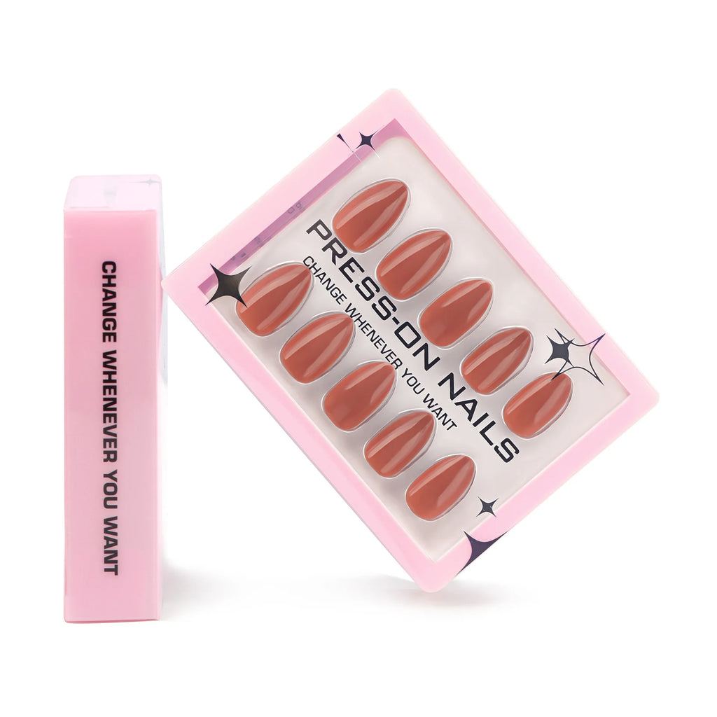 30PCS Solid Color Short Press On Nails