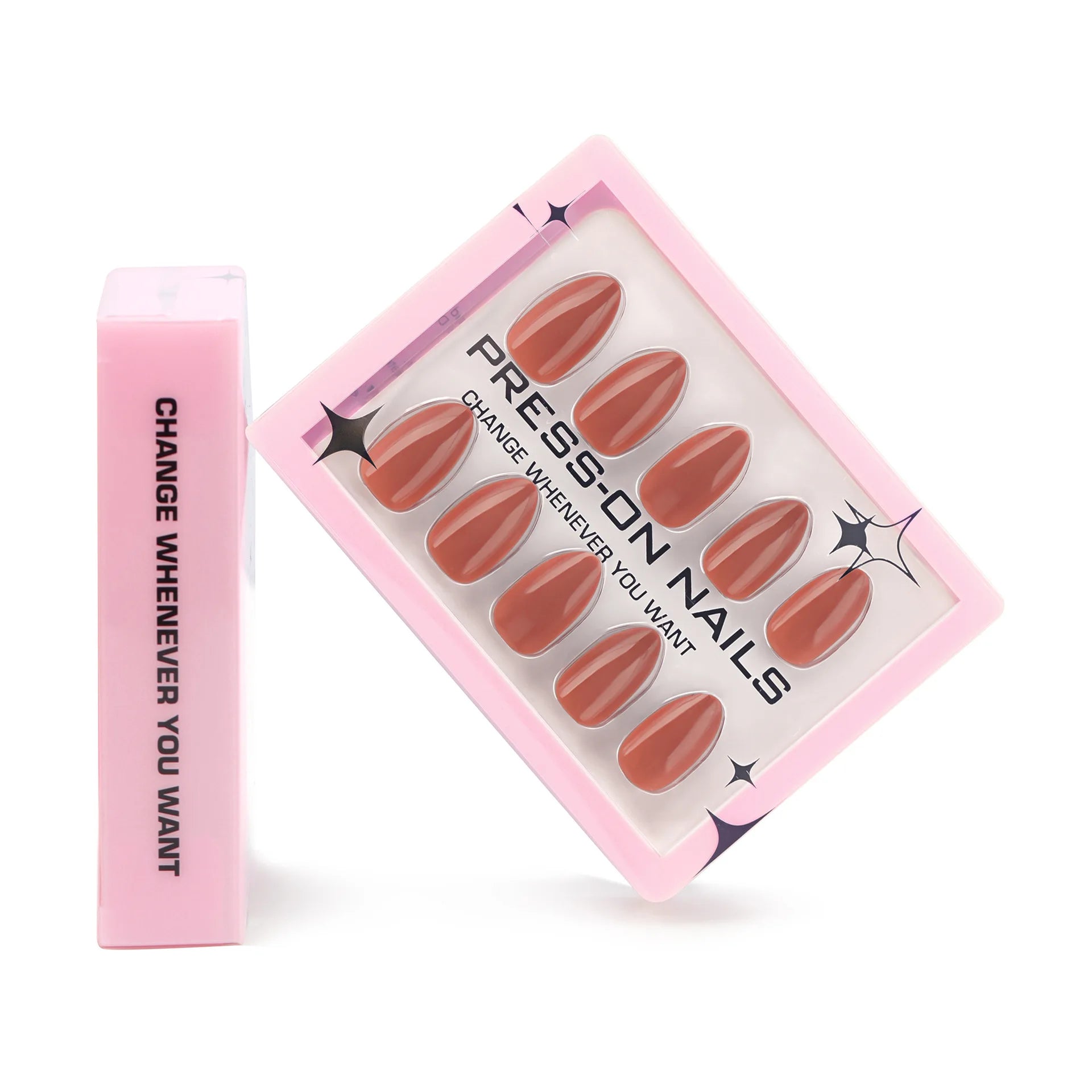 30PCS Solid Color Short Press On Nails