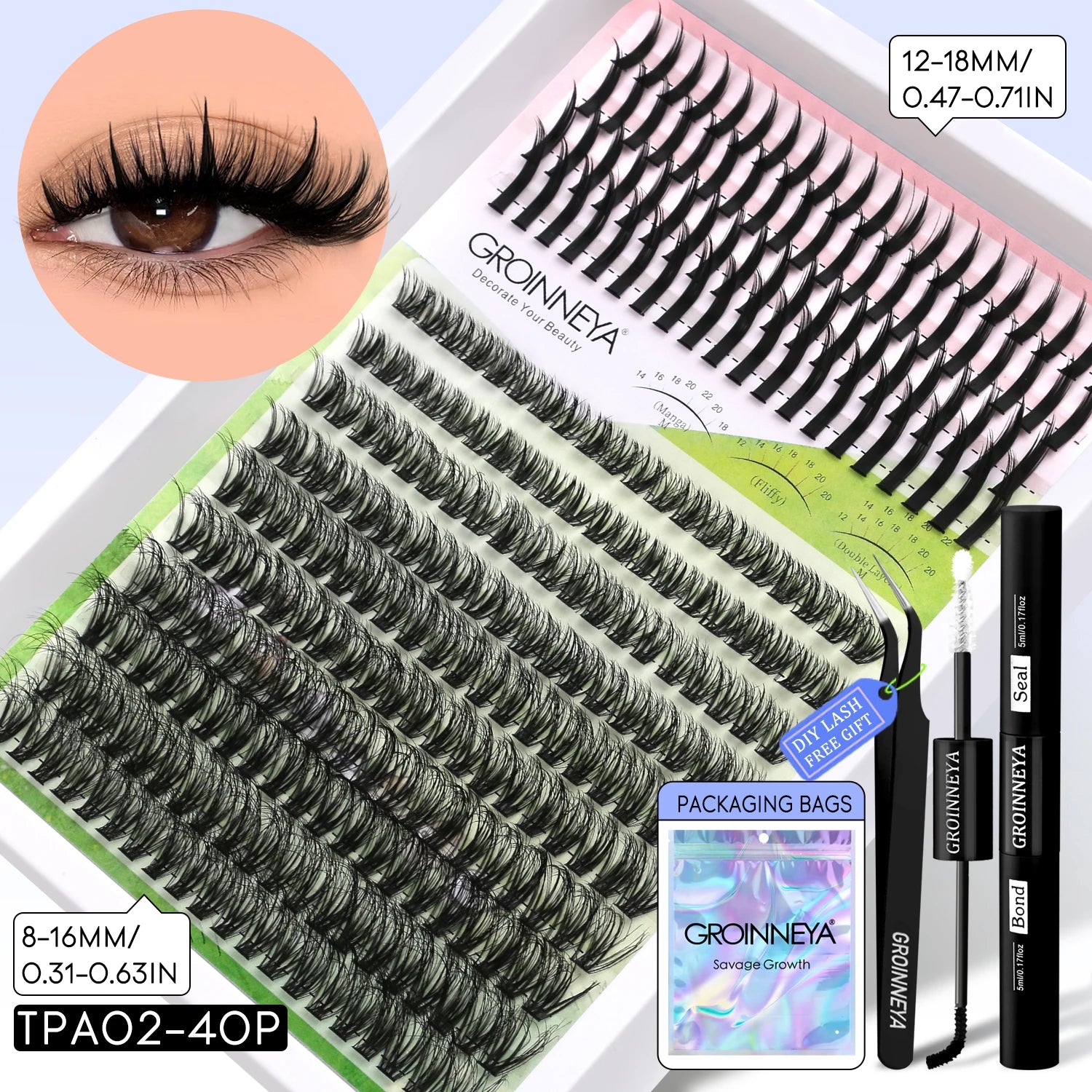 Layered DIY Full Kit Lash Clusters