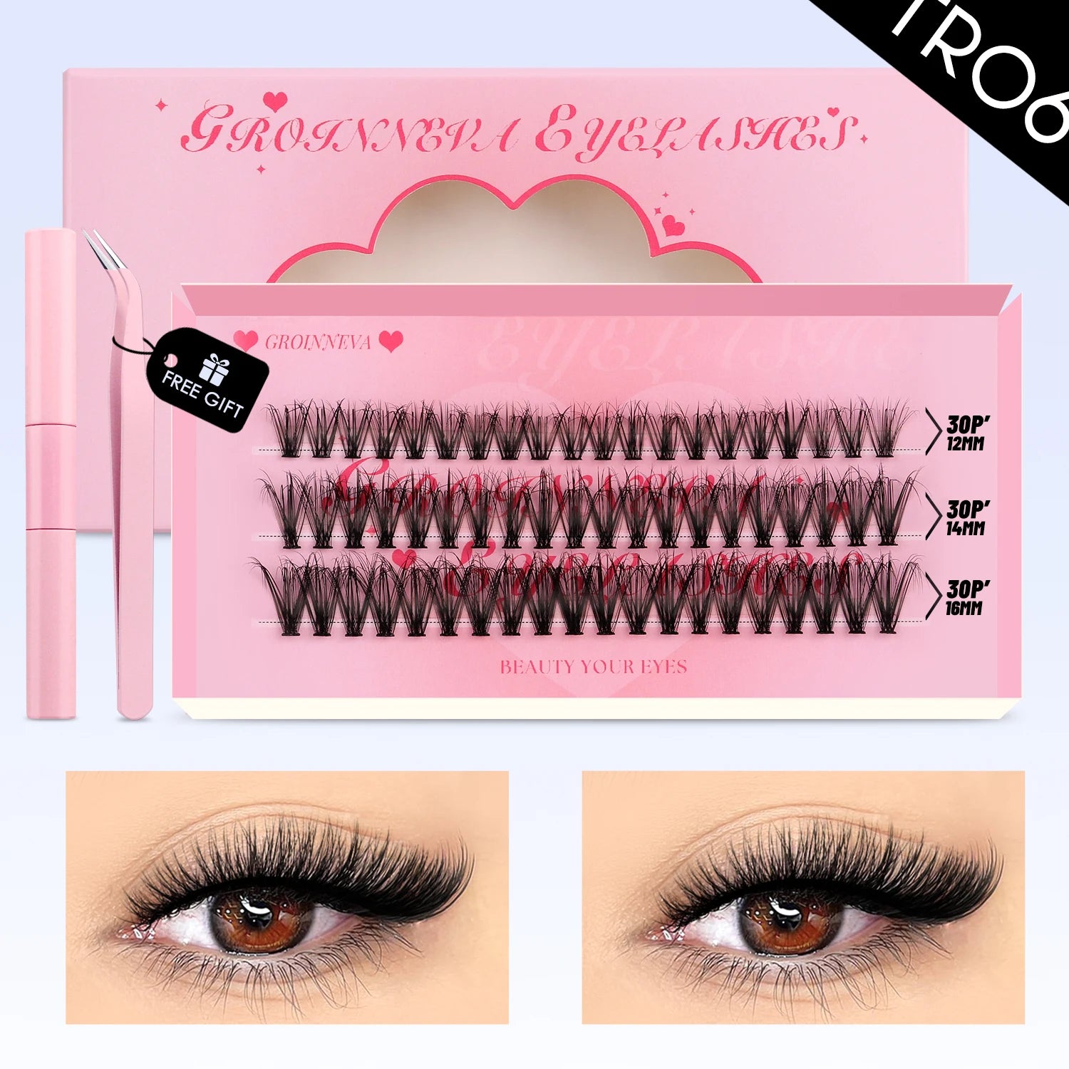 DIY Lash Clusters Kit with Lash Bond and Seal