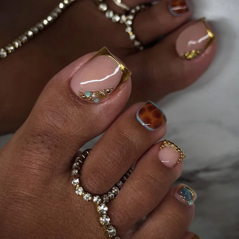24PCS  Press on Toe Nails