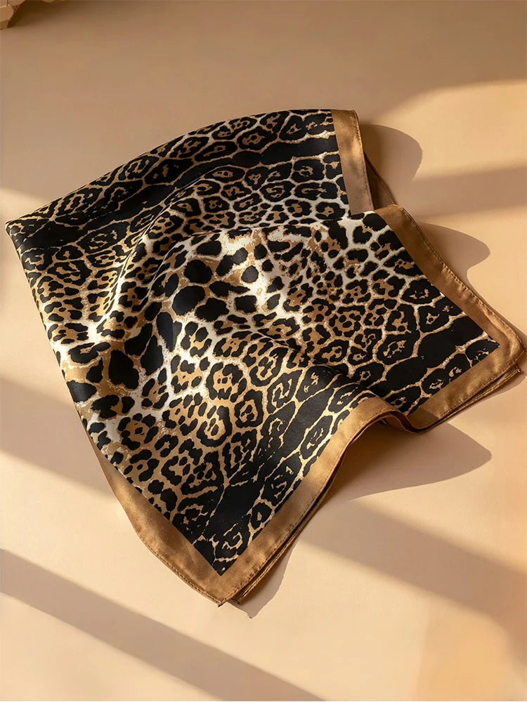 Leopard Print 70cm Square Scarf